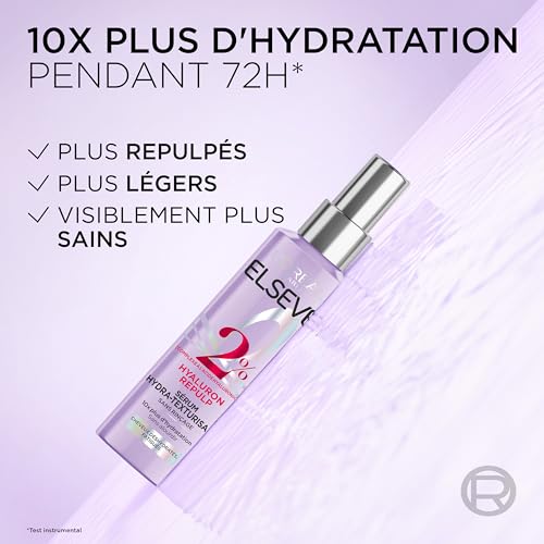 Sérum Hydratant Texturisant Cheveux Deshydratés Hyaluronique Elseve 'oreal Paris Le Flacon De 100ml - vue 6