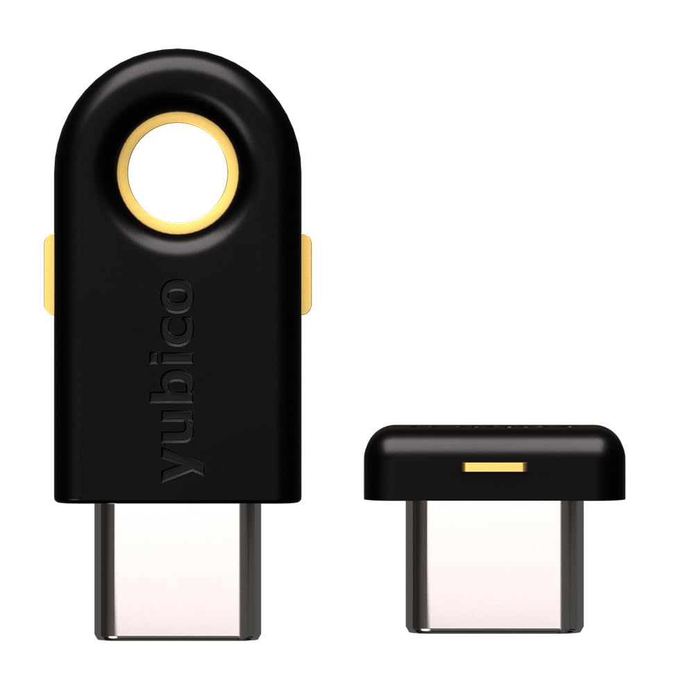Yubico - Paquete YubiKey 5C y Nano 5C - Llave de Seguridad con autenticación de Dos factores (2FA), conexión Mediante USB-C, certificación FIDO - Protege Tus Cuentas en línea