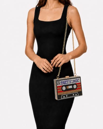 Image of Women Retro Crossbody Bag Rhinestone Fun Unique Evening Clutch Purses for Women