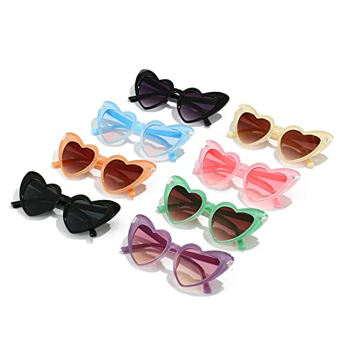 COTIA Love Heart Shaped Sunglasses for Women Men,Vintage Cute Cat Eye Mod Style Retro Glasses4