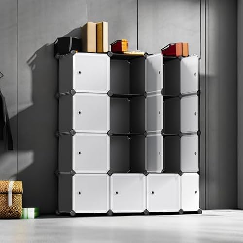 SONGMICS Cube Storage Organizer, 12-Cube Closet Storage Shelves, Modular Bookcase, Black ULPC34HV1 thumbnail 5
