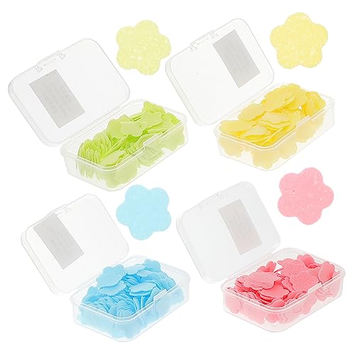SAFIGLE 10 Piezas Jabón Desechables Portátiles Viaje Jabón Mini Papel Lavado de Manos Camping y Actividades Aire Colores Surtidos Color Aleatorio