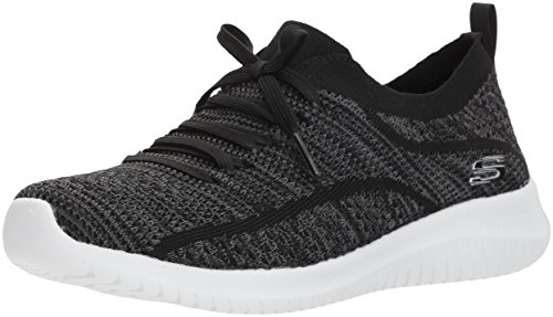 Skechers Damen Ultra Flex Statements-12841 Sneaker, Schwarz (Black/grey), 37 EU
