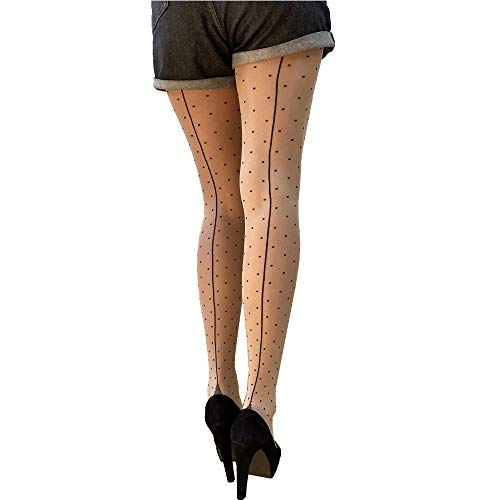 Womens so cute and sexy Back Seam and polka dot sheer pantyhose. A fashion tights.