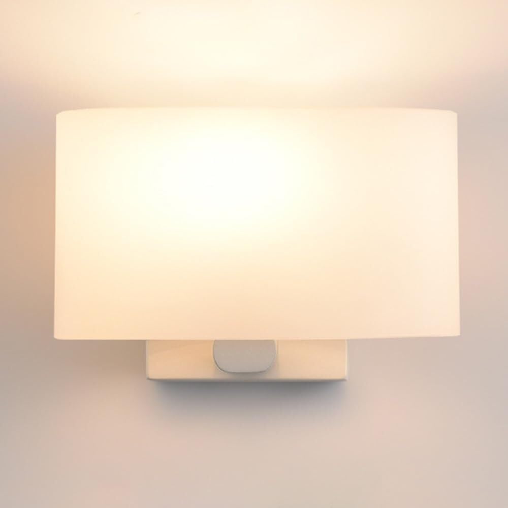 LYOUAE Nordic Wrought Iron Wall Light Modern Frosted Glass Wall Sconce