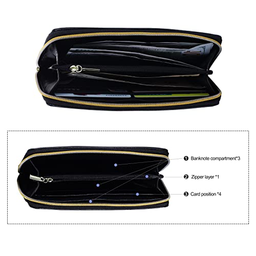 Personalized Leather Wallets for Women Custom Photo Wallet Holder Zipper Engraved Wallets Credit Card Clutch Wallet Valentine's Day Mother'S Day Gifts for Mom Her (Style 2)4