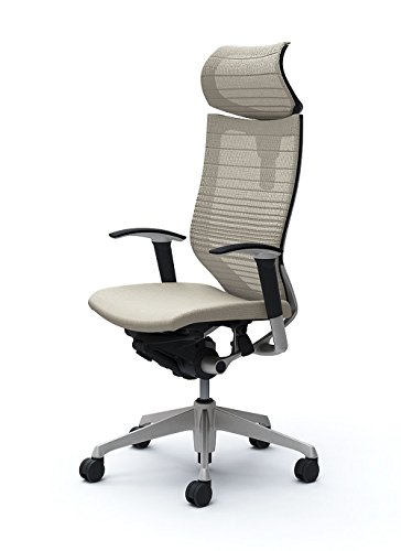 オカムラ デスクチェア オフィスチェア バロン 可動ヘッドレスト 可動肘 座クッション ホワイト CP81DR-FGR2