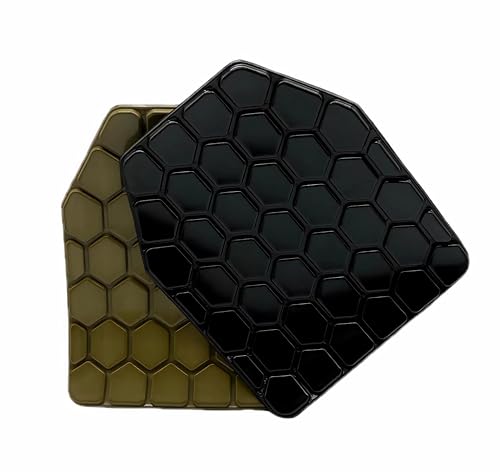 Chastep Tactical Plates Non-Newtonian Fluid Tactical Vest Inner Liner Shock Plates Back Thoracic Protection (Sand Color, 2)