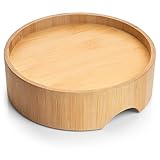 CatGuru Food Table for Cat Bowls, Elevated Feeding Station for Cat Food Bowl, Raised Stand For Pet Food and Water Bowls, Pet Feeder For Indoor Cats, Stress Free Stand For Pet Dishes (Bamboo, Standard)