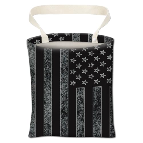 Image of Car Trash Can, Cute Car Trash Bag, Hanging Car Organizer and Storage Bag, Trash Bin for Car Accessories, Vehicle, Travelling, Camping Dark American Flag