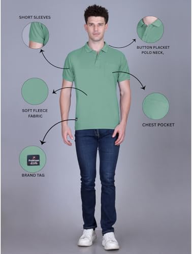 Image of FYLTR Men's Solid Polo | Regular Fit | Casual Polo Shirts for Men