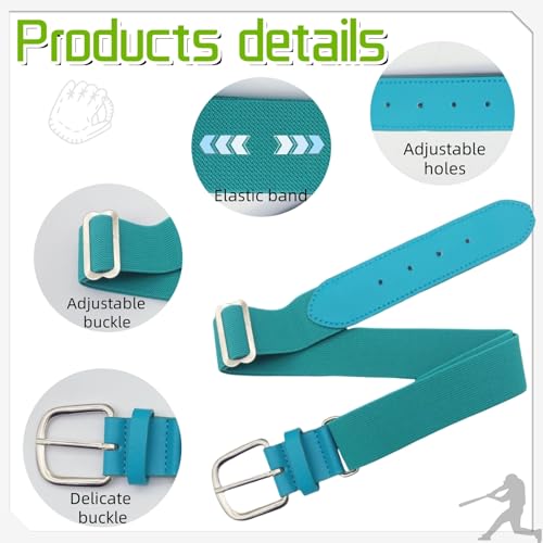 Baseball Belts Softball Belts, Elastic Adjustable, Boys Girls (16"-32"), Youth Adult (24"-46"), Red3