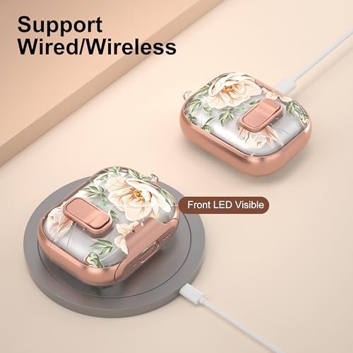 Image of for Apple AirPods Pro 3 Case 2025 with Safety Lock & Foldable Phone Stand | Double Drop Protection,Two-Piece Design, Airpod Pro 3 Case with Keychain & Cleaner Kit, Support Wireless Charging, Nude Rose