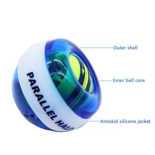 Image of Power Wrist Ball AUTO Start Gyro Ball with LED Lights Forearm Exerciser Wrist Strengthener for Strengthening Muscle and Bones
