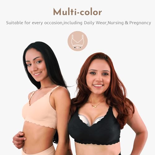Image of Nursing Bras for Breastfeeding, Seamless Ultra Comfort Maternity Bra, Natural Shape Pregnancy Bras for Women