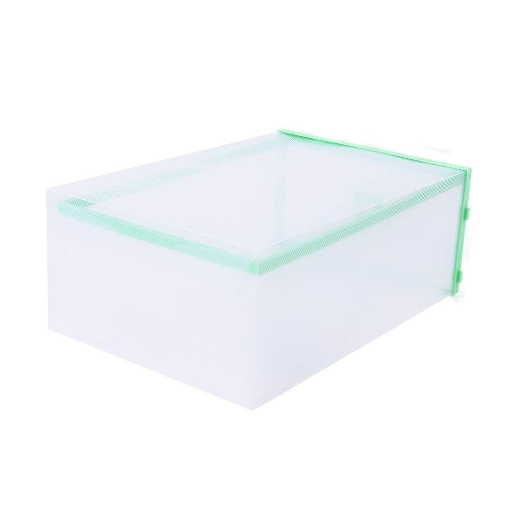 Scatole Scarpe Impilabili Trasparenti - Set Da 3 - 52.5x31x12cm - Plastica Resistente - Per Organizzazione - Foto 5