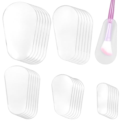 LXUEJIE 30 Pcs Makeup Brush Covers, 5 Sizes Cosmetic Brush Protectors, Dustproof Waterproof Brushes Cover Durable Plastic Brushes Guards for Daily Storage, Travel