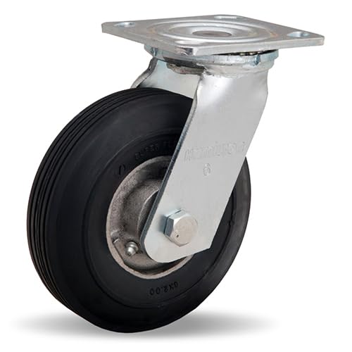S-8526-SU Hamilton S-8526-SU 6" Cush-N-Flex Swivel Plate Caster, 300 lb Capacity