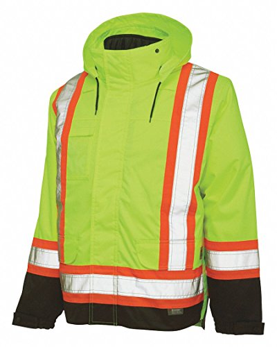 Hi-Vis Parka, 5-in-1, Fluorescent Grn, L