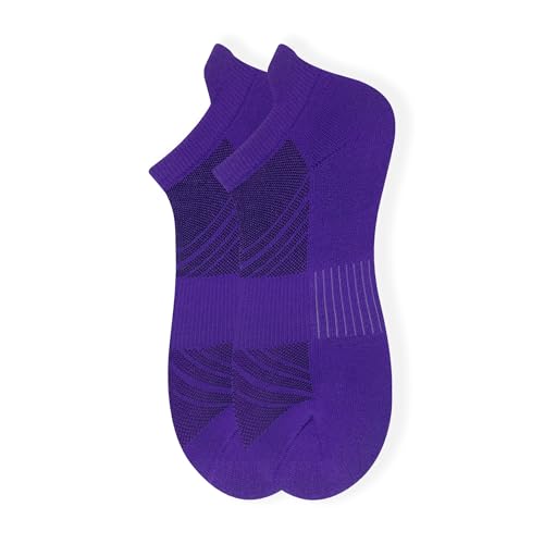 Image of Women's & Men's Breathable Athletic Running Low Cut Socks Cotton Cushioned Ankle Tab Socks, 5 Pairs