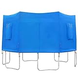 BIWKONI 14FT Trampoline Tent Cover Outdoor Trampoline Accessory for 8 Straight Pole Trampoline, Wind Sun Protection (Tent Only),Blue,14FT/8