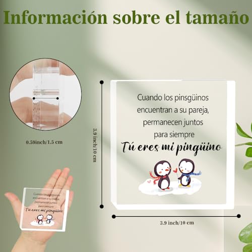 Miniatura 2 de Regalos San Valentin Pareja Hombre Mujer Regalo Pareja Regalos Originales Para Parejas Acrílica Pinguino Regalo Mujer San Valentin Regalo Aniversario Para Novio Novia