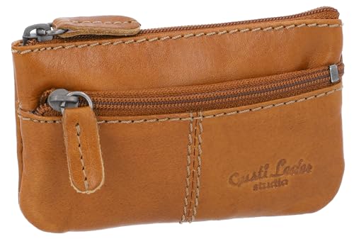 Gusti Schlüsseltasche Leder - Rook Portemonnaie Geldbeutel Klein Schlüsseletui Schlüsselmappe Braun Leder