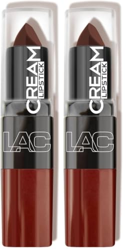 Image of L.A. Colors Moisture Cream Lipstick, Voluptuous Brown, 3.5g (Pack of 2)