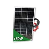placa solar 150w autocaravana  Panel solar 150W monocristalino 12V tecnología PERC alta eficiencia con cable de 5 metros