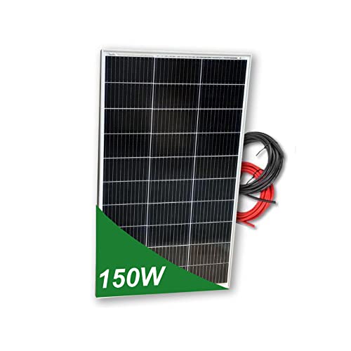 Panel solar 150W monocristalino 12V tecnología PERC alta eficiencia con cable de 5 metros Cover