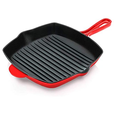 NutriChef Nonstick Cast Iron Grill Pan Cover