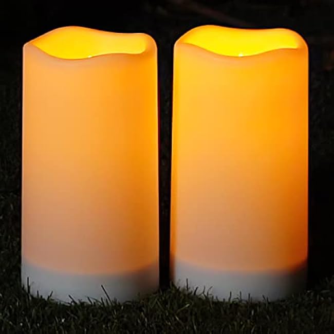 Homemory Solar Candles Flameless Candles Set of 2