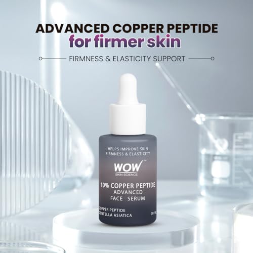Image of WOW Skin Science 10% Copper Peptide Advanced Face Serum | Copper Peptide + Centella Asiatica | Improves Firmness, Elasticity & Fine Lines | Anti‑Ageing Repair Serum | All Skin Types | 30 ml