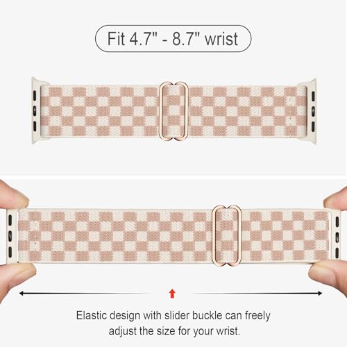 Image of 4 Pack Stretchy Solo Loop Compatible with Apple Watch Bands 38mm 40mm 41mm 42mm 44mm 45mm 46mm 49mm Women Men, Sport Nylon Elastic Straps Wristbands for iWatch Series 11 10 9 8 7 6 5 4 11 Ultra /SE 3 2