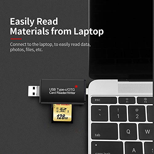 Docooler — Gravador de cartão de alta velocidade USB Micro USB Tipo/OTG Leitor de cartão TF SD grava