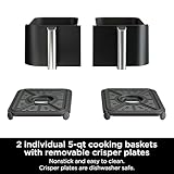 Ninja R-AD300CO Foodi 6-in-1 10-qt. XL 2-Basket Air Fryer with DualZone Technology, Black (Renewed)