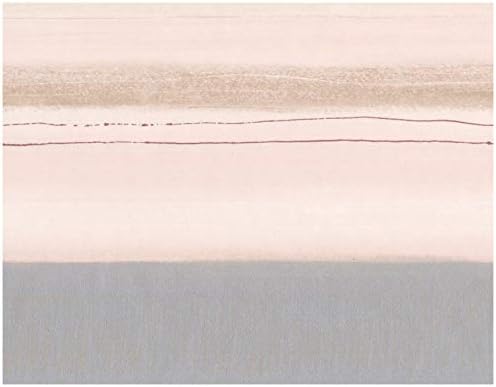Prepasted Wallpaper Border - Abstract Modern Art Grey Reddish Haze Beige Wall Border Retro Design, Roll 15 ft. x 7 in.