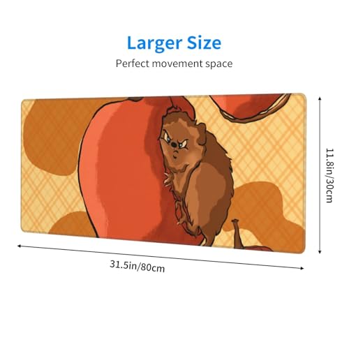 Tapis de souris hamster 80x30cm avec base caoutchouc antidérapante