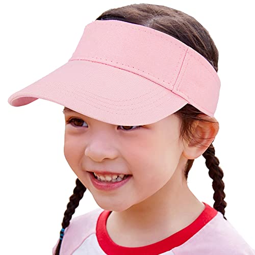 Toddler Cotton Sun Visor Sport Quick-Adjust Strap Closure Sun Protect Golf Cap Beach Sun Hat Little Kids 2-5T