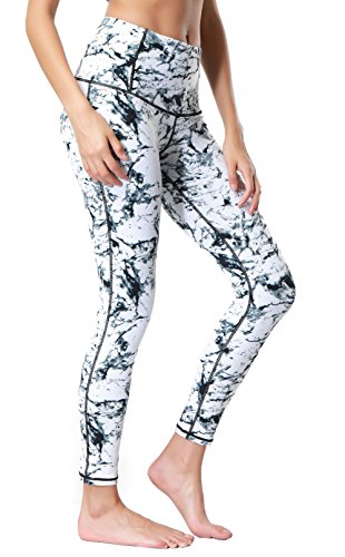 Dragon Fit Compression Yoga Pants Power Stretch Workout Leggings With High Waist Tummy Control, 02white, Large