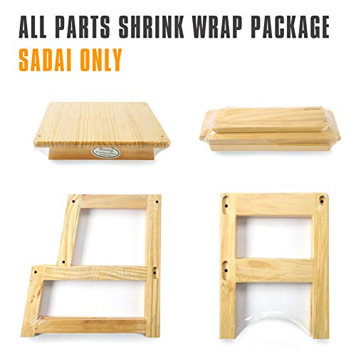 SDADI Kids Kitchen Step Stool with Safety Rail - for Toddlers 18 Months and Older, Natural LT01N