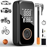 Photo Gallery onherm compressore aria portatile, 6000mah mini compressore portatile, 5 modalità pompa elettrica per bicicletta con luce led e display lcd, 150psi compressore senza fili per auto, bici, moto, palla Photo Gallery onherm compressore aria portatile, 6000mah mini compressore portatile, 5 modalità pompa elettrica per bicicletta con luce led e display lcd, 150psi compressore senza fili per auto, bici, moto, palla
