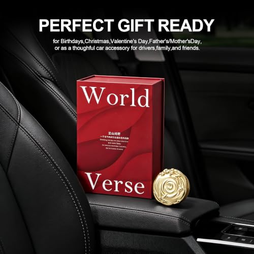 Image of Car Air Freshener Diffuser Vent Clip, Aroma Diffuser Refills, Aromatherapy Diffusers for Fragrance Car Accessories Decoration, Gift for Women Men Dad Mom (Gold)