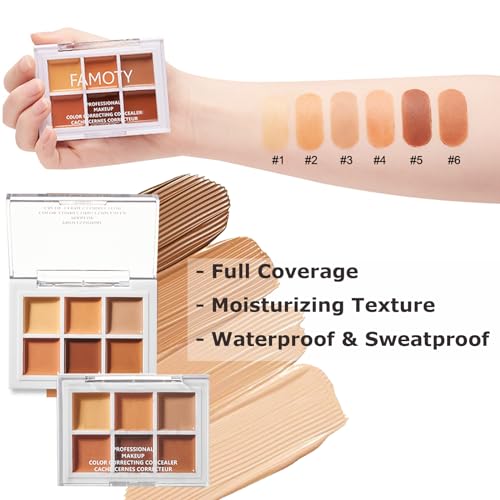 Cream Concealer Colour Correcting Palette- Cream Bronzer Contour Concealer full coverage Makeup Palette Contour Concealer Highlighter Stick Face Brightens & Shades Make Up Tool (03#) - Image 3