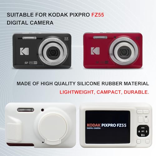Funda de silicona para cámara Kodak PIXPRO FZ55 blanca miniatura 2
