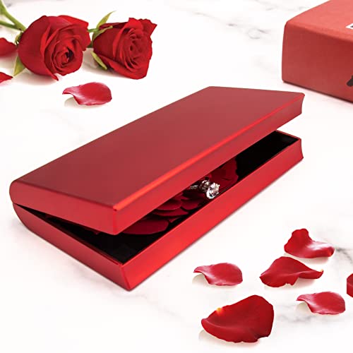 Image of Engagement Ring Box,Ring Rose Box Surprise Jewelry Storage Holder for woman as Proposal Engagement Wedding Ring Jewelry Gift Case in Valentine's Day ect.