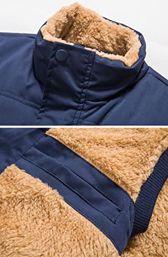 Men's Winter Warm Outdoor Padded Puffer Vest Thick Fleece Lined Sleeveless Jacket3