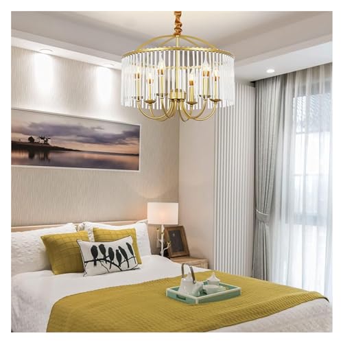 Lustre de luxe 50,8 cm en cristal pour sublimer un plafond bas