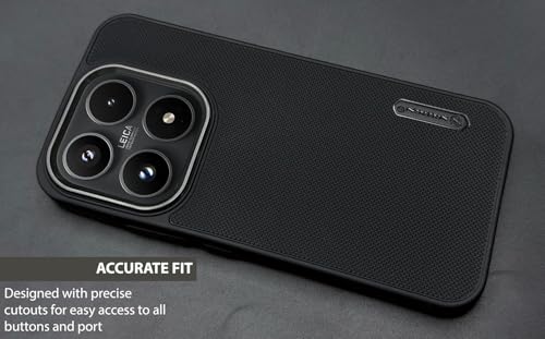 Image of Back Cover for Xiaomi 17 5G, Super Frosted Raised Camera Protect | Textured Grip Design | Ultra-Soft Dotted Slim-Fit Design | Microfiber Cloth Inside | (Black)