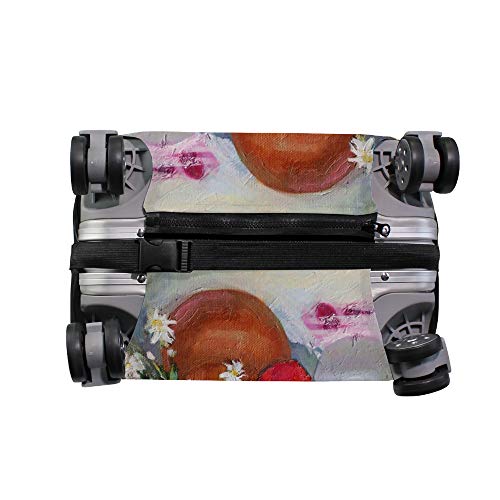 Housse de valise à roulettes élastique fleurs mortes polyester 45,7-81,9 cm